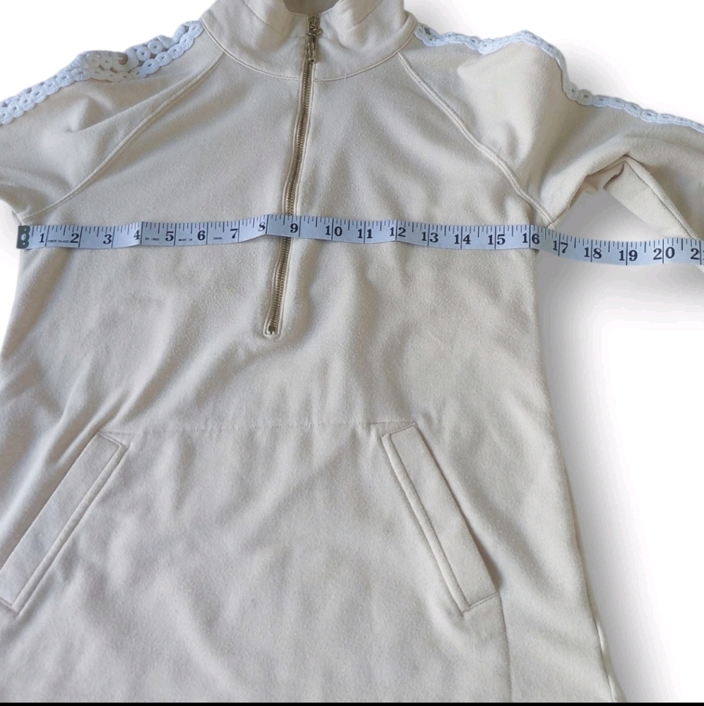 Lilly Pulitzer Skipper Pullover Top Size XS Open Knit Sleeve Heathered Sand Dune - Picture 14 of 16